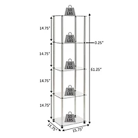Convenience Concepts Designs2go Living Room Collection Glass End Table