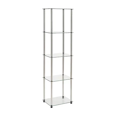 Convenience Concepts Designs2go Living Room Collection Glass End Table