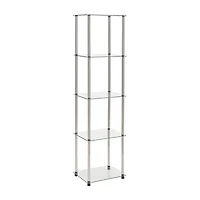 Convenience Concepts Designs2go Living Room Collection Glass End Table