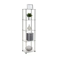Convenience Concepts Designs2go Living Room Collection Glass End Table