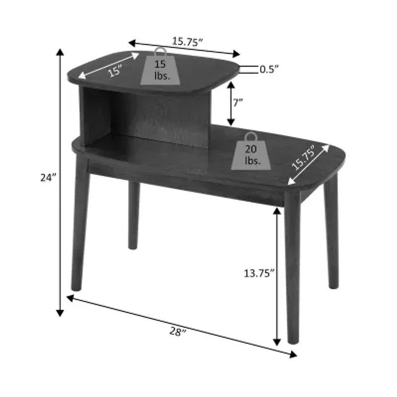 Convenience Concepts Maxwell Living Room Collection End Table