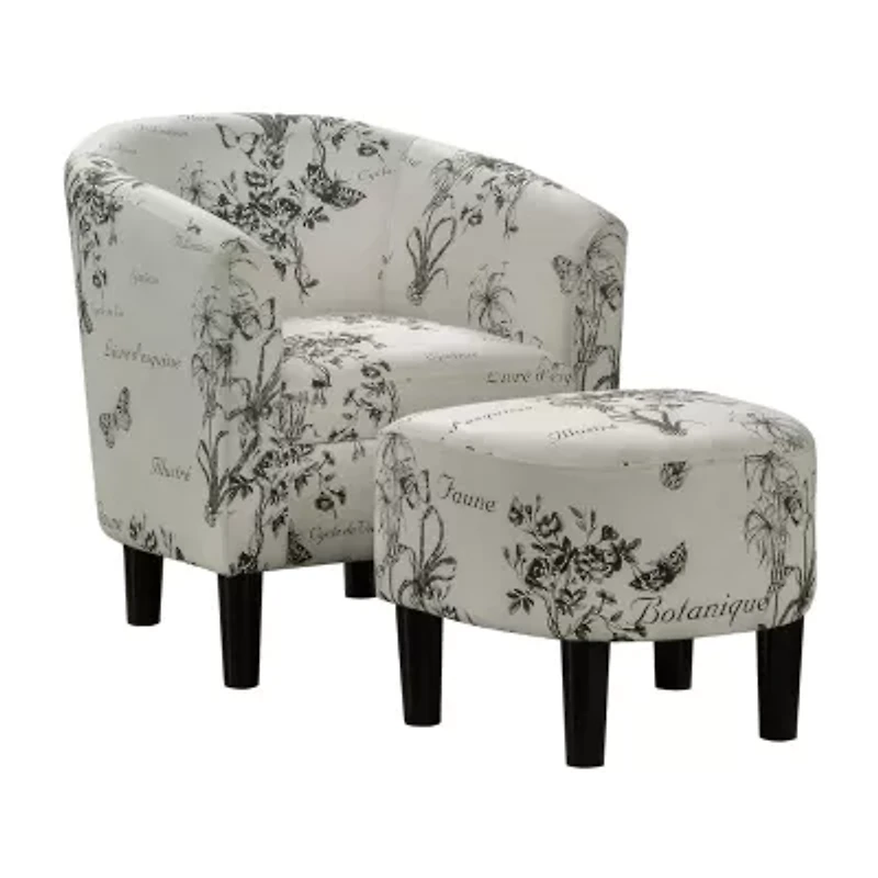 Churchill Chair + Ottoman Set