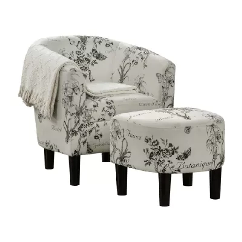 Churchill Chair + Ottoman Set