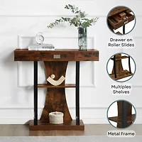 Convenience Concepts Newport Harri 1-Drawer Console Table