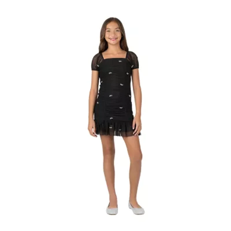 Speechless Big Kid Girls Short Sleeve Lace Sheath Dress