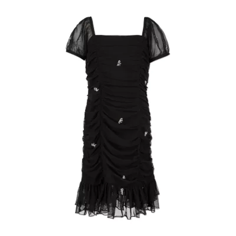 Speechless Big Kid Girls Short Sleeve Lace Sheath Dress