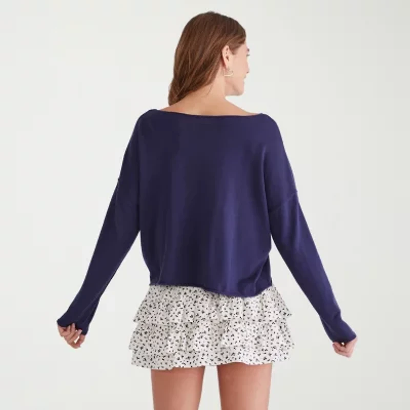 AEROPOSTALE Juniors Womens Round Neck Long Sleeve Pullover Sweater
