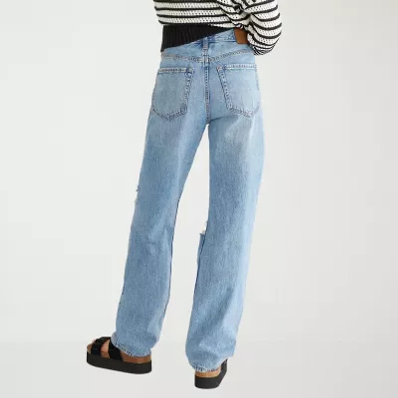AEROPOSTALE Womens Juniors High Rise Baggy Fit Jean
