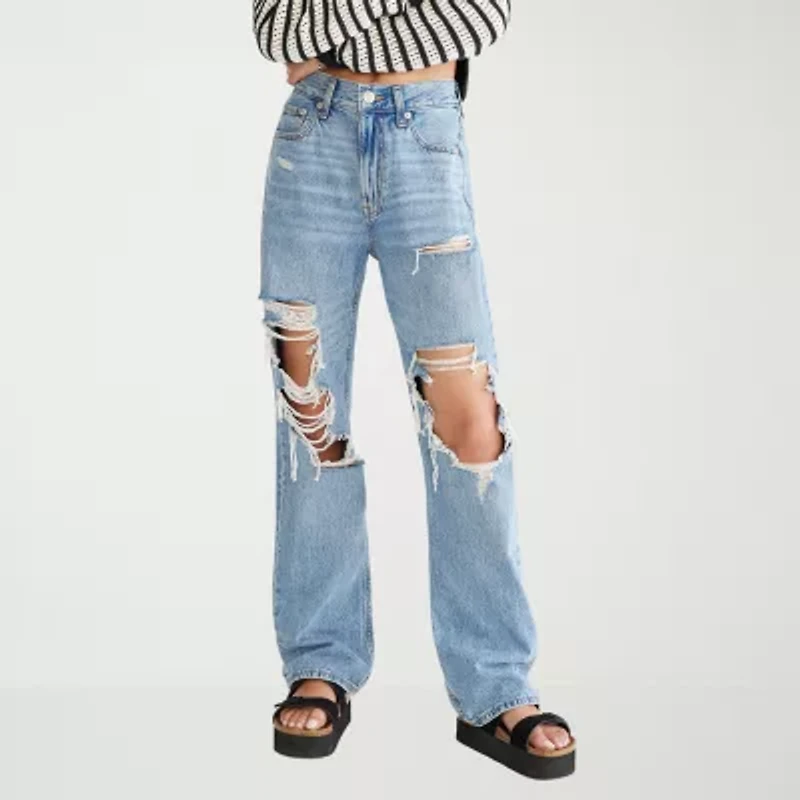 AEROPOSTALE Womens Juniors High Rise Baggy Fit Jean