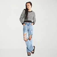 AEROPOSTALE Womens Juniors High Rise Baggy Fit Jean