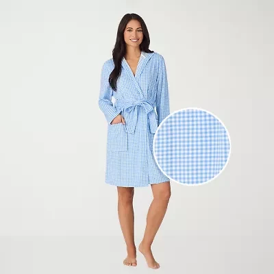 Cuddl Duds Womens Long Sleeve Short Length Robe