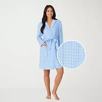 Cuddl Duds Womens Long Sleeve Short Length Robe