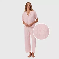 Martha Stewart Womens Short Sleeve 2-pc. Pajama Set