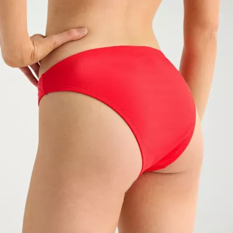 Arizona Womens Lined Juniors Cheeky Hipster Bikini Swimsuit Bottom