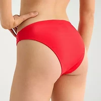 Arizona Womens Lined Juniors Cheeky Hipster Bikini Swimsuit Bottom