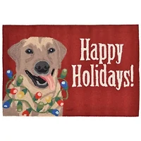 Liora Manne Frontporch Happy Holidays Holiday Hand Tufted Indoor Outdoor Rectangular Accent Rug
