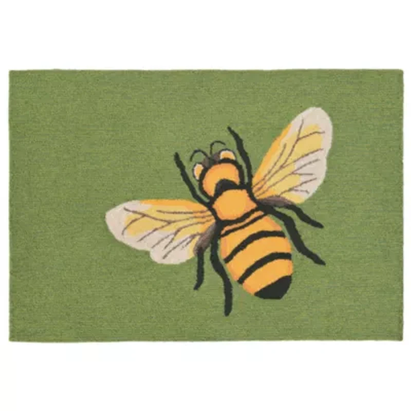 Liora Manne Frontporch Bee Animal Hand Tufted Indoor Outdoor Rectangular Accent Rug