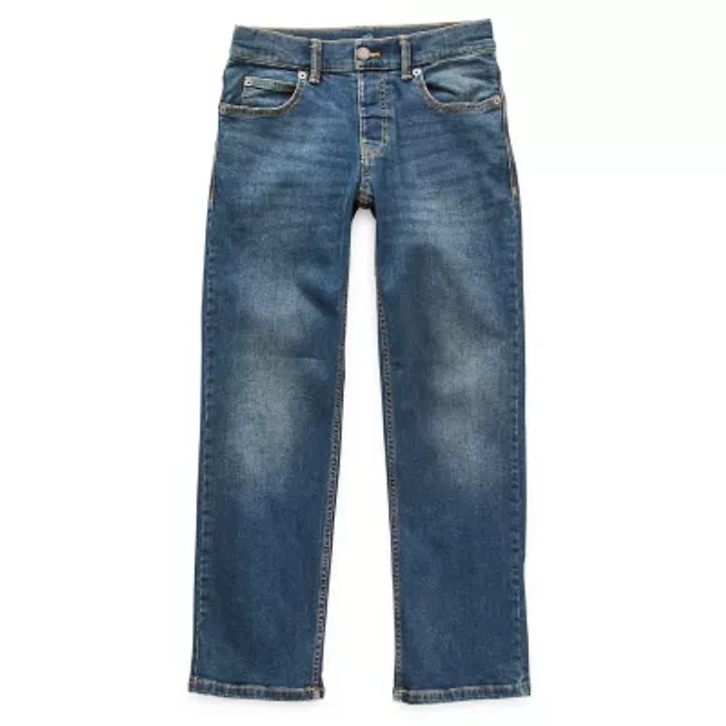 Thereabouts Little & Big Kid Boys Adaptive Adjustable Waist Stretch Fabric Straight Leg Jean