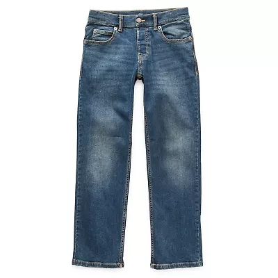 Thereabouts Little & Big Kid Boys Adaptive Adjustable Waist Stretch Fabric Straight Leg Jean