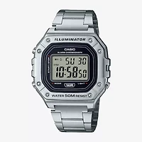 Casio Mens Silver Tone Stainless Steel Bracelet Watch W218hd-1av