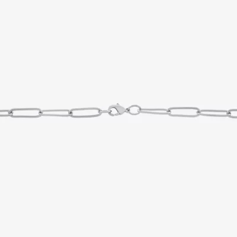 Silver Reflections Pure Over Brass 18-24" Paperclip Chain Necklace
