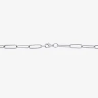 Silver Reflections Pure Over Brass 18-24" Paperclip Chain Necklace