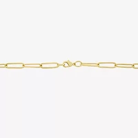 Silver Reflections 24K Gold Over Brass Paperclip Chain Necklace