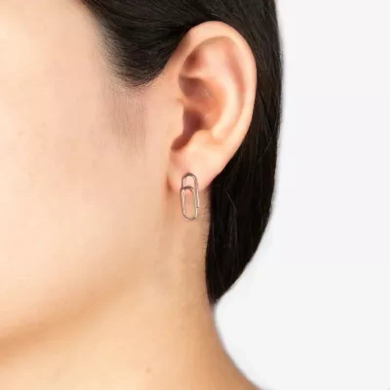 Silver Treasures Sterling Silver 10.6mm Stud Earrings