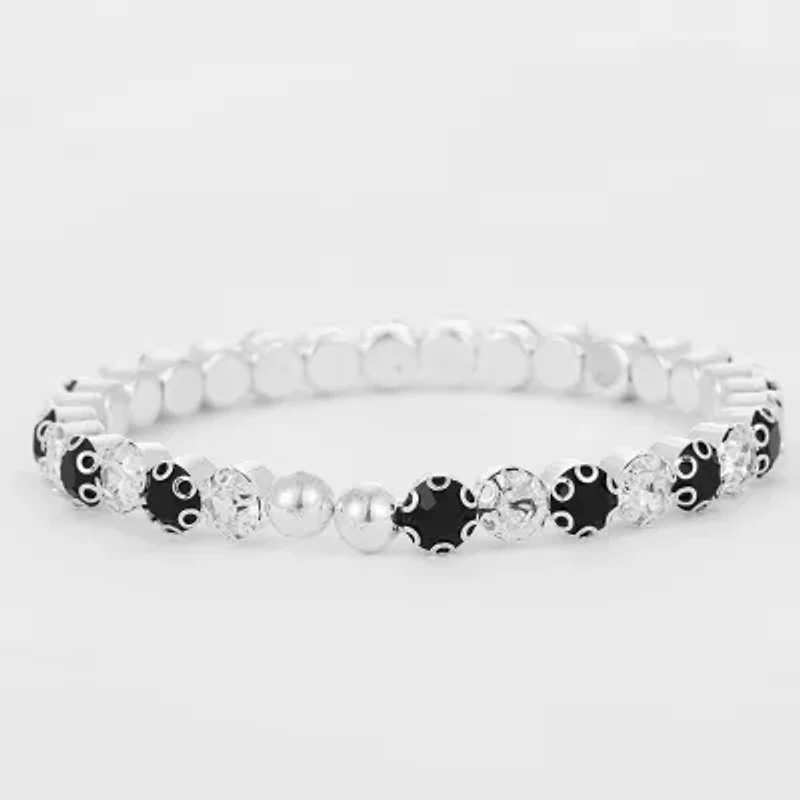 Vieste Rosa Womens Crystal Link Bangle Bracelet