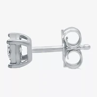 Ever Star (G-H / I1) Womens 1/10 CT. Lab Grown White Diamond Sterling Silver 4.5mm Round Single Earring
