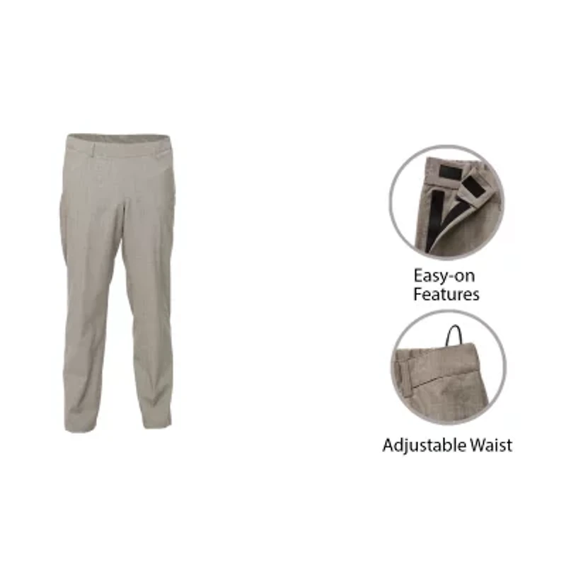 Stafford Coolmax All Season Mobility Mens Adaptive Classic Fit Flat Front Suit Pant