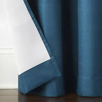 Distant Lands Maura Textured Solid Grommet Top 100% Blackout Single Curtain Panel