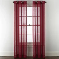 Distant Lands Fiji Solid Grommet Top Sheer Single Curtain Panel