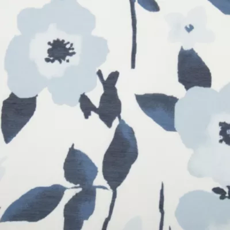 Home Expressions Remy Floral Rod Pocket Sheer Single Curtain Panel