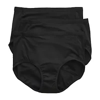 Hanes Fresh And Dry Light Leak Protection Womens Seamless Period + Resistant 3 Pack Brief Panty 40fdl3