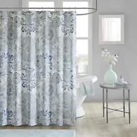 Madison Park Loleta Cotton Printed Shower Curtain
