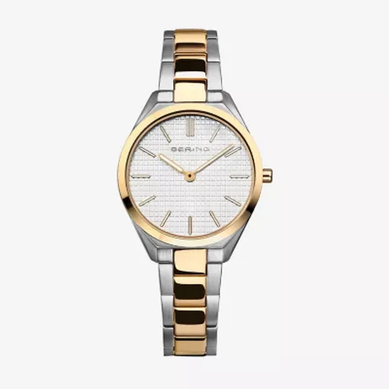 Bering Womens Two Tone Stainless Steel Bracelet Watch 17231-704