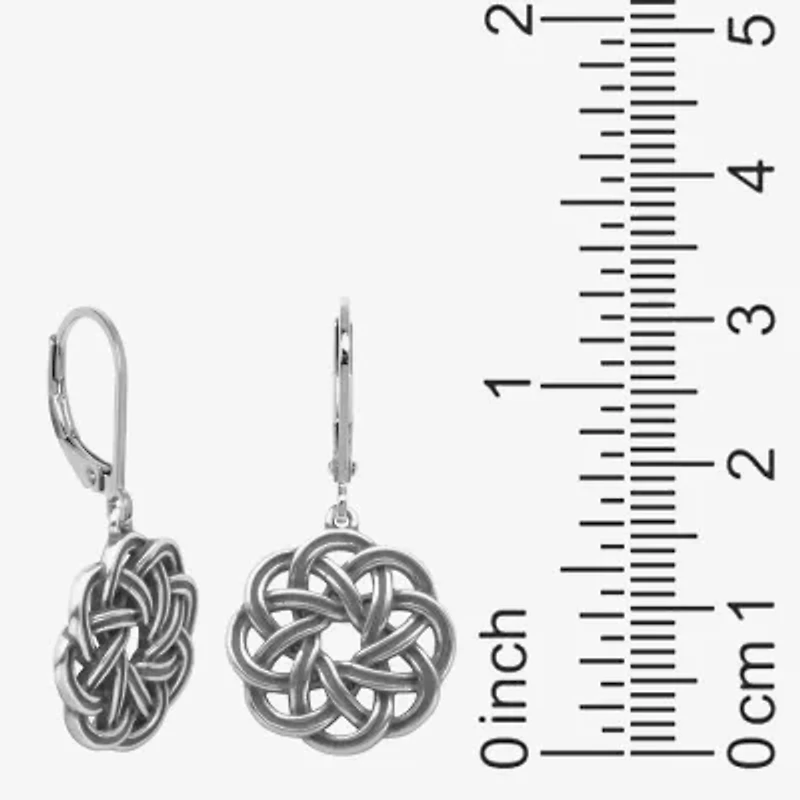 Sterling Silver Celtic Wreath Drop Earrings