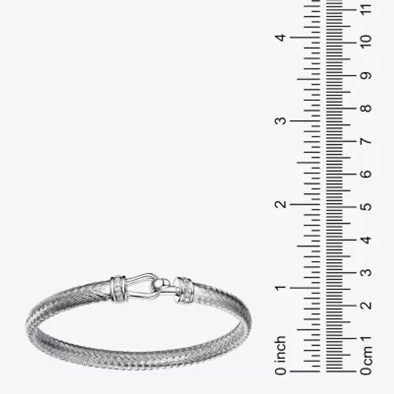 Paris 1901 By Charles Garnier Womens Cubic Zirconia Sterling Silver Bangle Bracelet