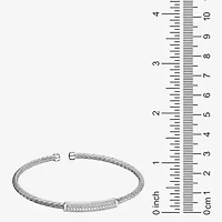 Paris 1901 By Charles Garnier Womens Cubic Zirconia Sterling Silver Cuff Bracelet