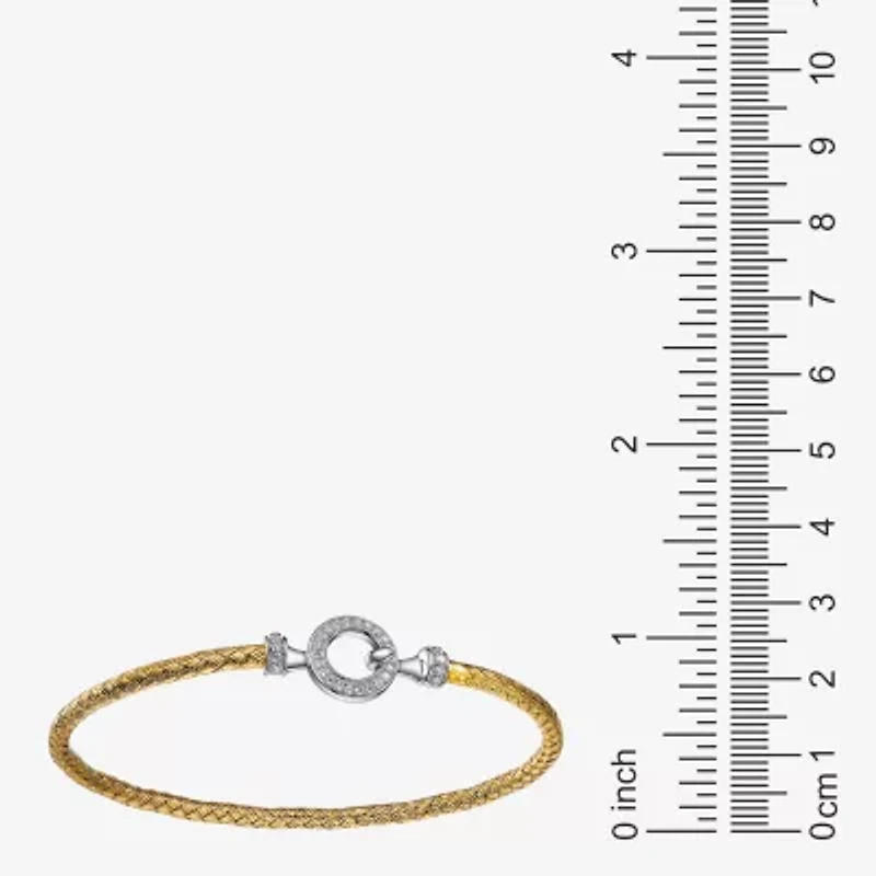 Paris 1901 By Charles Garnier Womens Cubic Zirconia 18K Gold Over Silver Bangle Bracelet