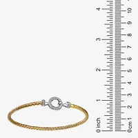 Paris 1901 By Charles Garnier Womens Cubic Zirconia 18K Gold Over Silver Bangle Bracelet