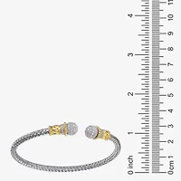 Paris 1901 By Charles Garnier Womens Cubic Zirconia 18K Gold Over Silver Cuff Bracelet