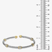 Paris 1901 By Charles Garnier Womens Cubic Zirconia 18K Gold Over Silver Cuff Bracelet