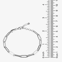 Paris 1901 By Charles Garnier Womens Sterling Silver Solid 6 3/4 Inch Link Bracelet