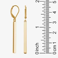 Womens 18K Gold Over Silver Drop Earrings