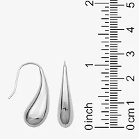 Teardrop Womens Sterling Silver Drop Earrings