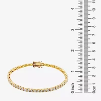 DiamonArt® 18K Yellow Gold over Silver Cubic Zirconia Tennis Bracelet
