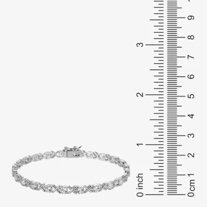 Womens 4 1/4 CT. T.W. Cubic Zirconia Sterling Silver Infinity Tennis Bracelet