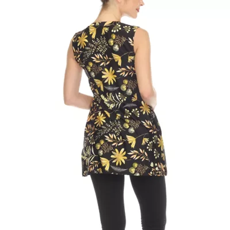 White Mark Maternity Womens Sleeveless Tunic Top